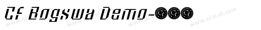 CF Bogswa Demo字体转换